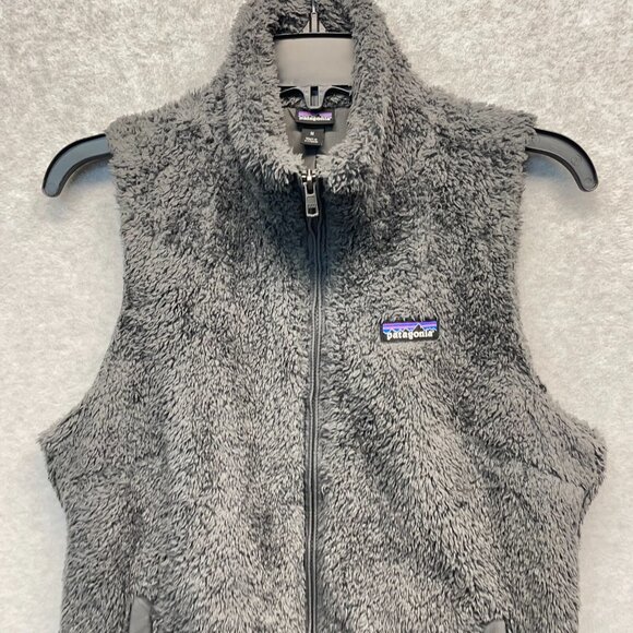 Patagonia Retro Pile Fleece Full Zip Vest Womens Medium Grey Sleeveless 25216 - Picture 2 of 15